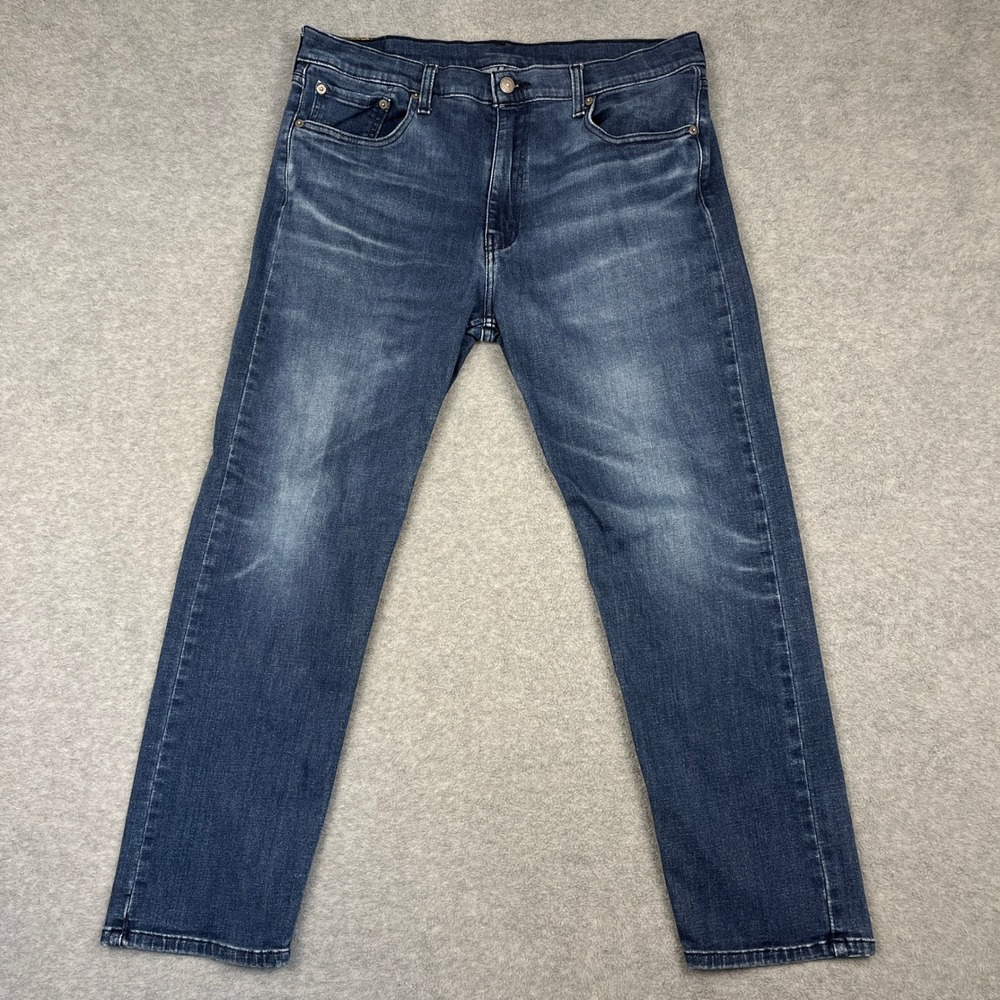 Levi Jeans Mens 36x30 Blue 502 Taper Regular Fit Stretch Denim